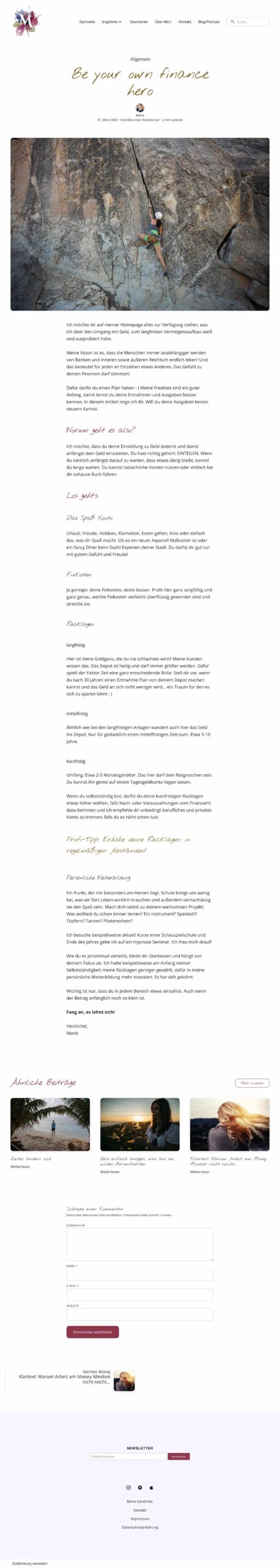Screenshot einzelner Beitrag