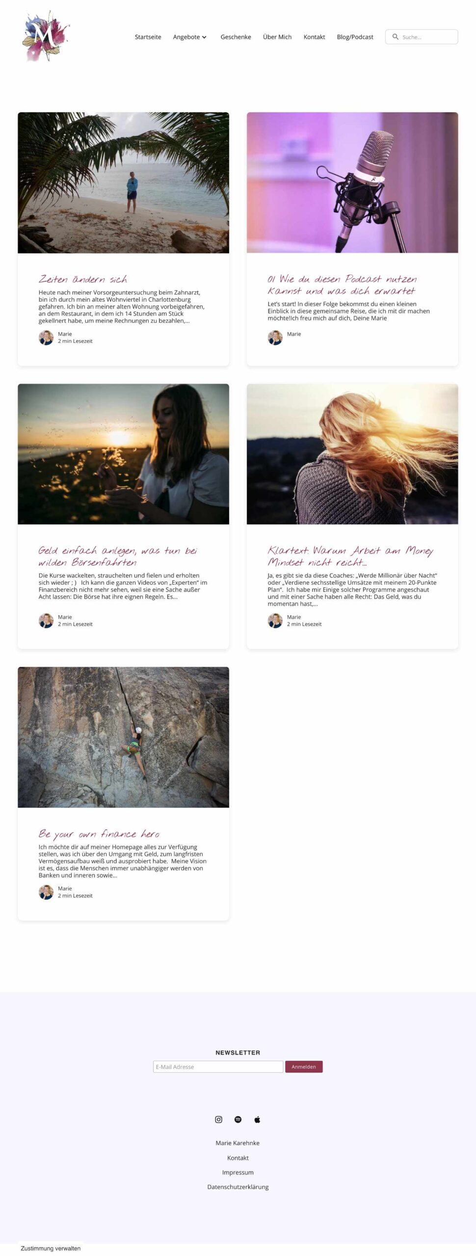 Screenshot Blog